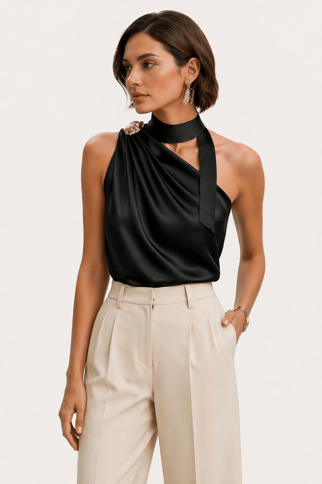 Off-Shoulder Sleeveless Shirt