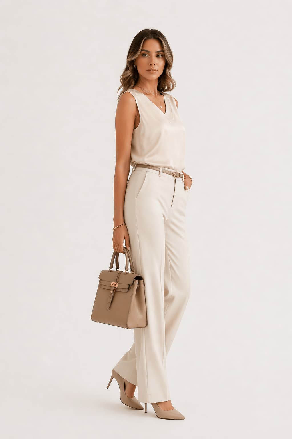 Casual Satin V-Neck Camisole