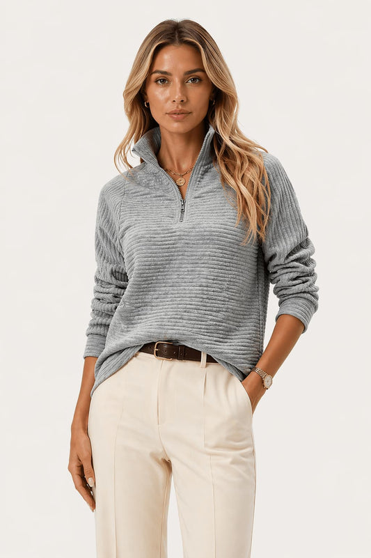 Refined Zip Collar Sweatshirt