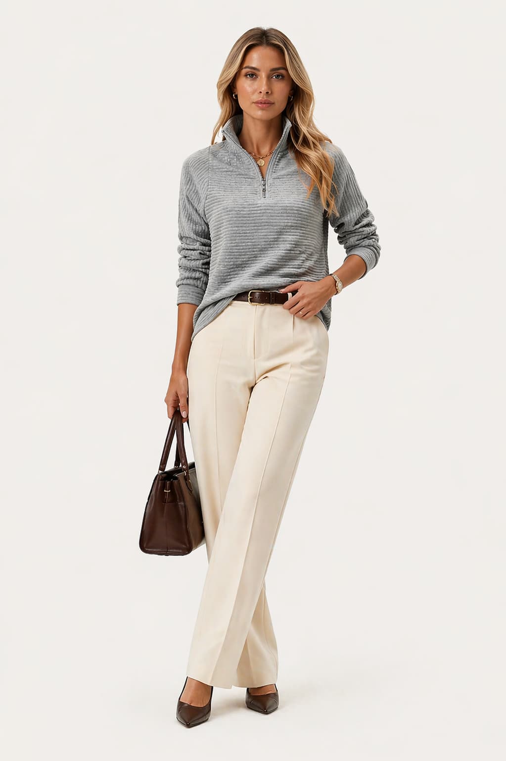 Refined Zip Collar Sweatshirt