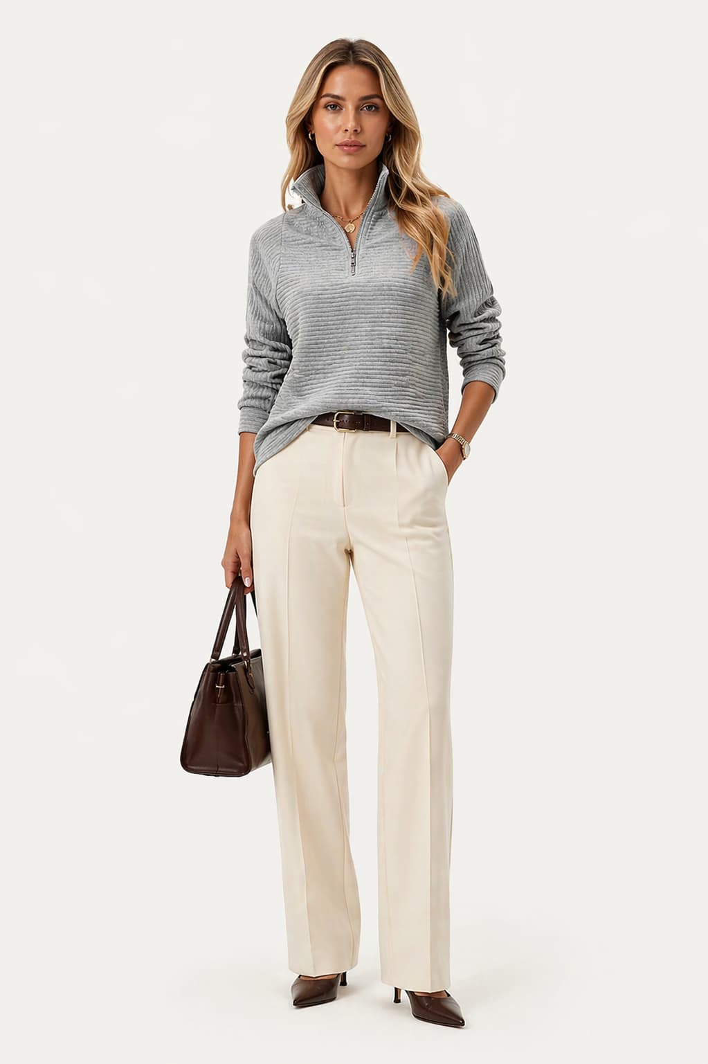 Refined Zip Collar Sweatshirt