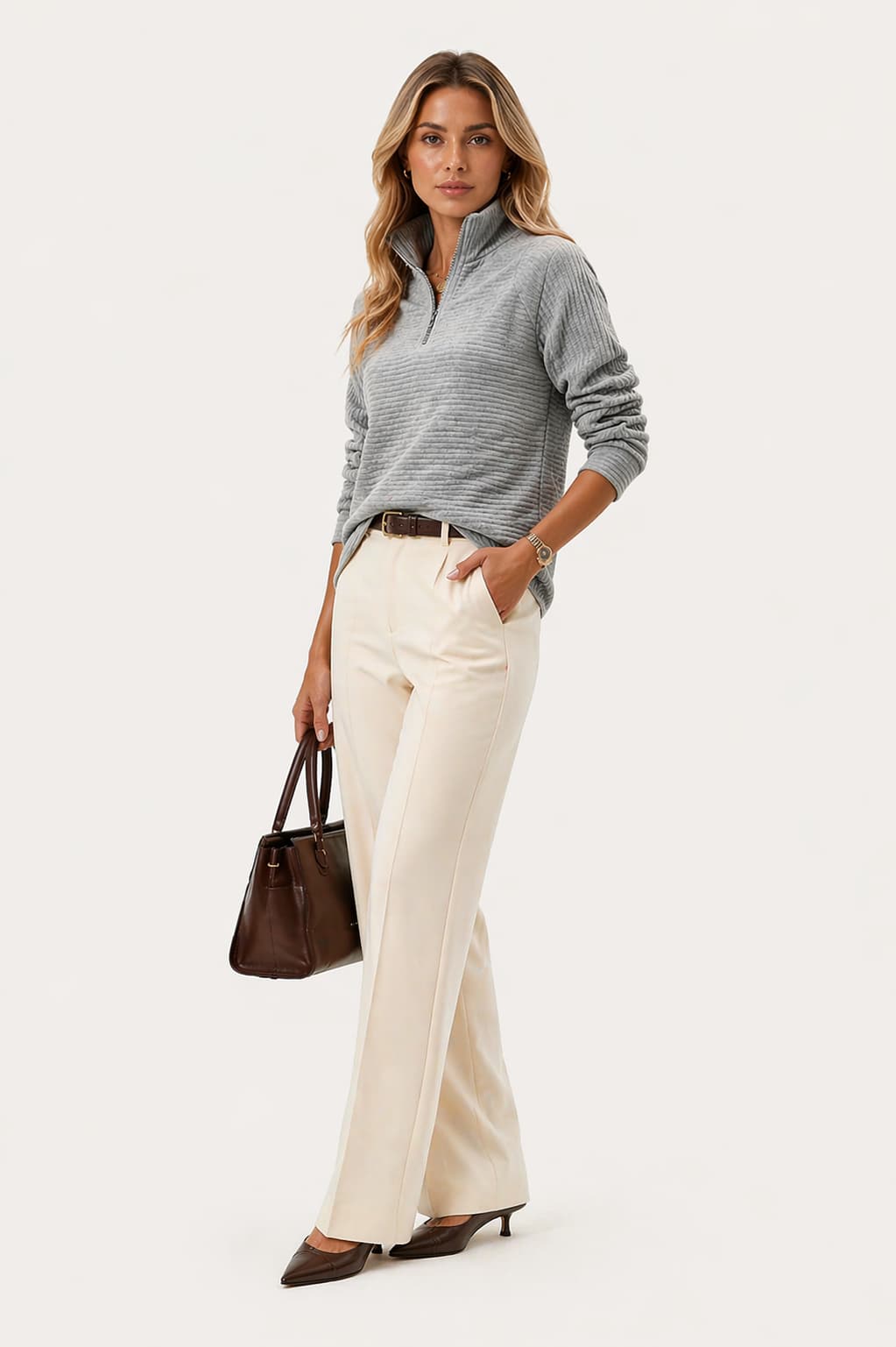 Refined Zip Collar Sweatshirt