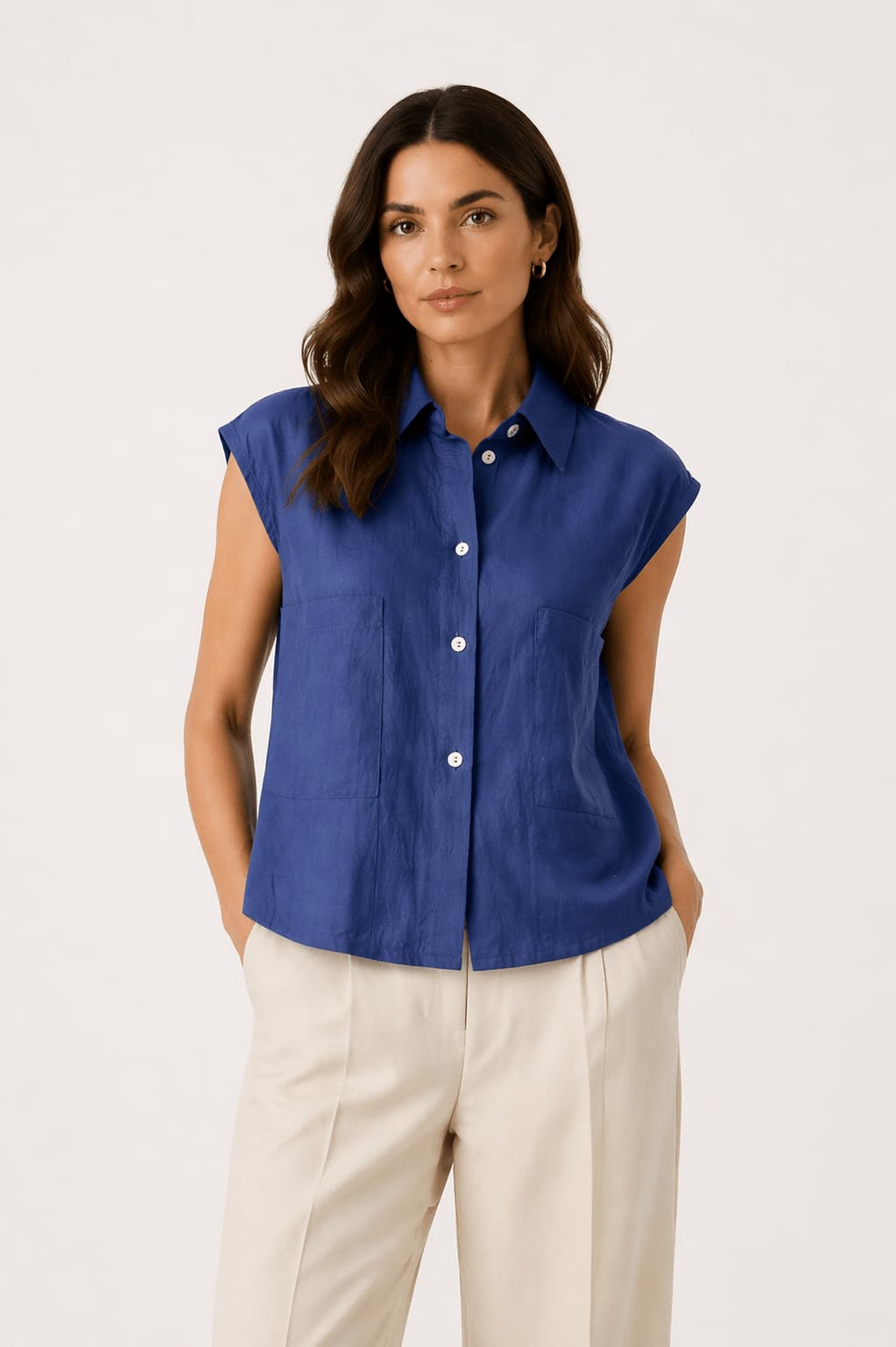 Cotton Linen Short Sleeve Shirt