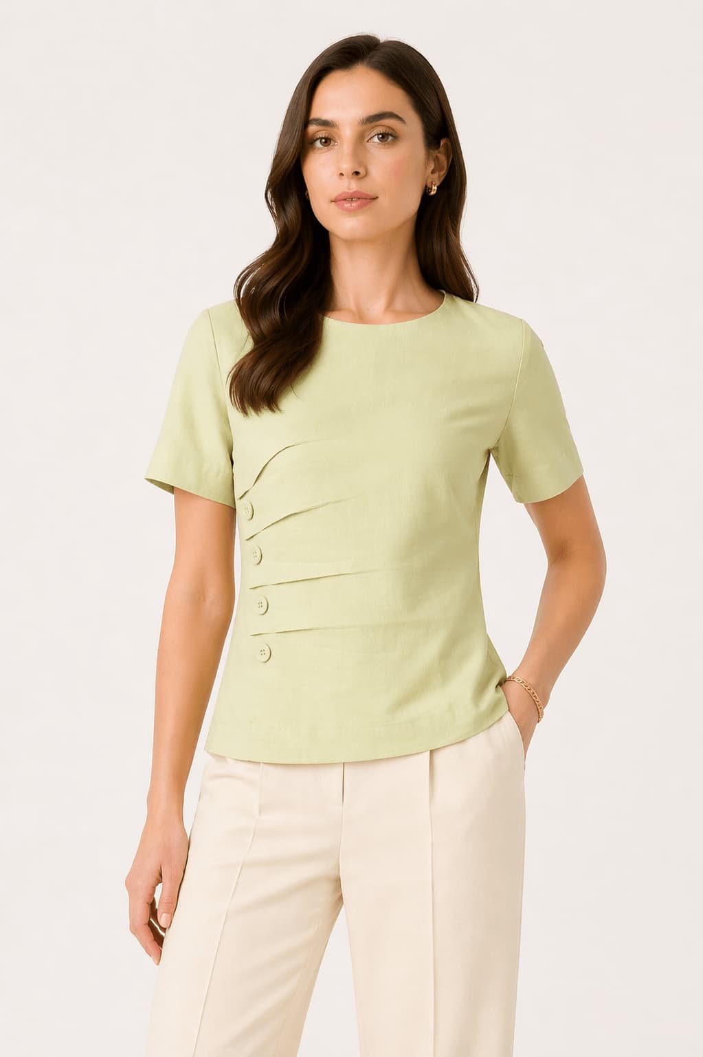 Cotton Linen Button Shirt