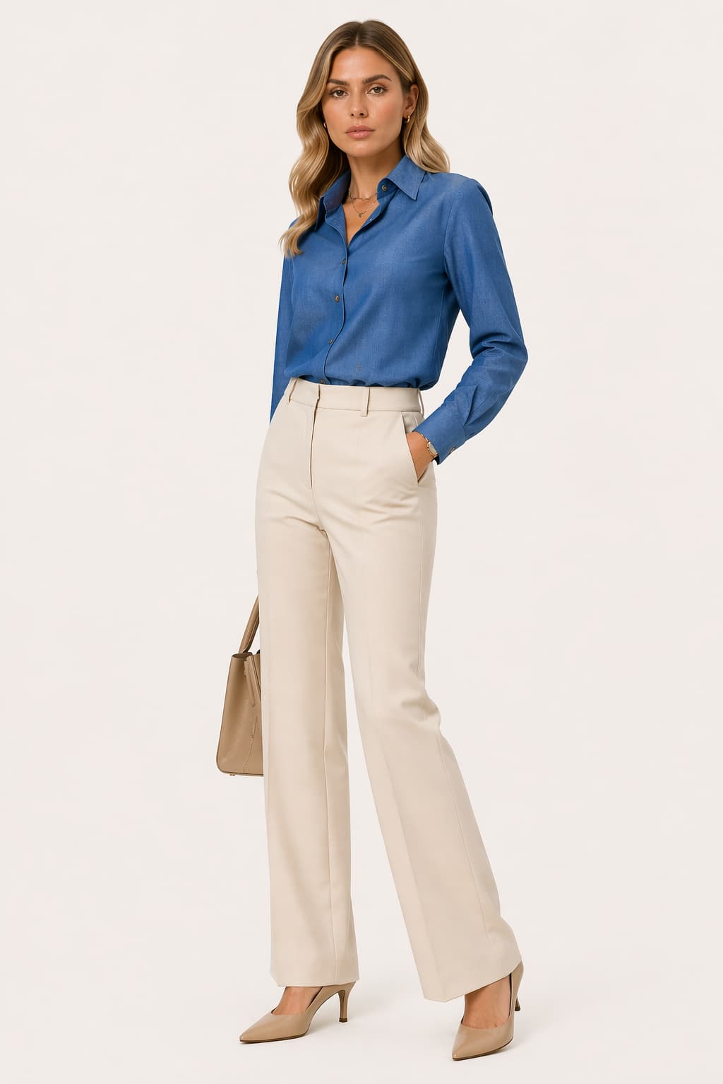 Refined Contrast Lapel Shirt