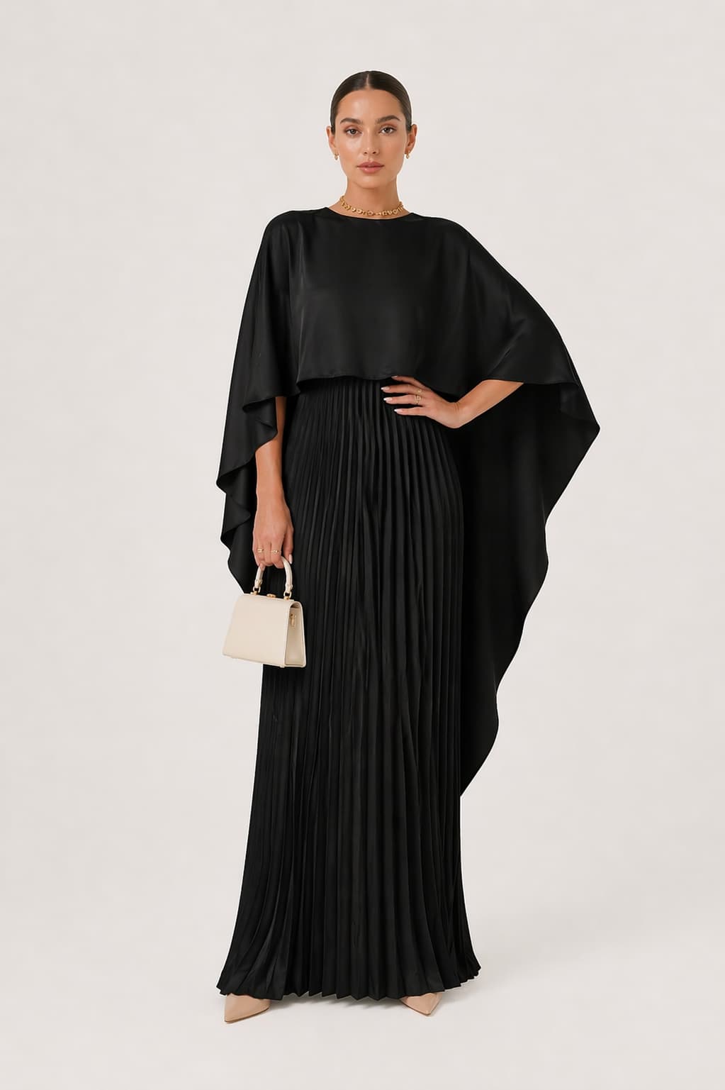 Relaxed Batwing Midi Dress